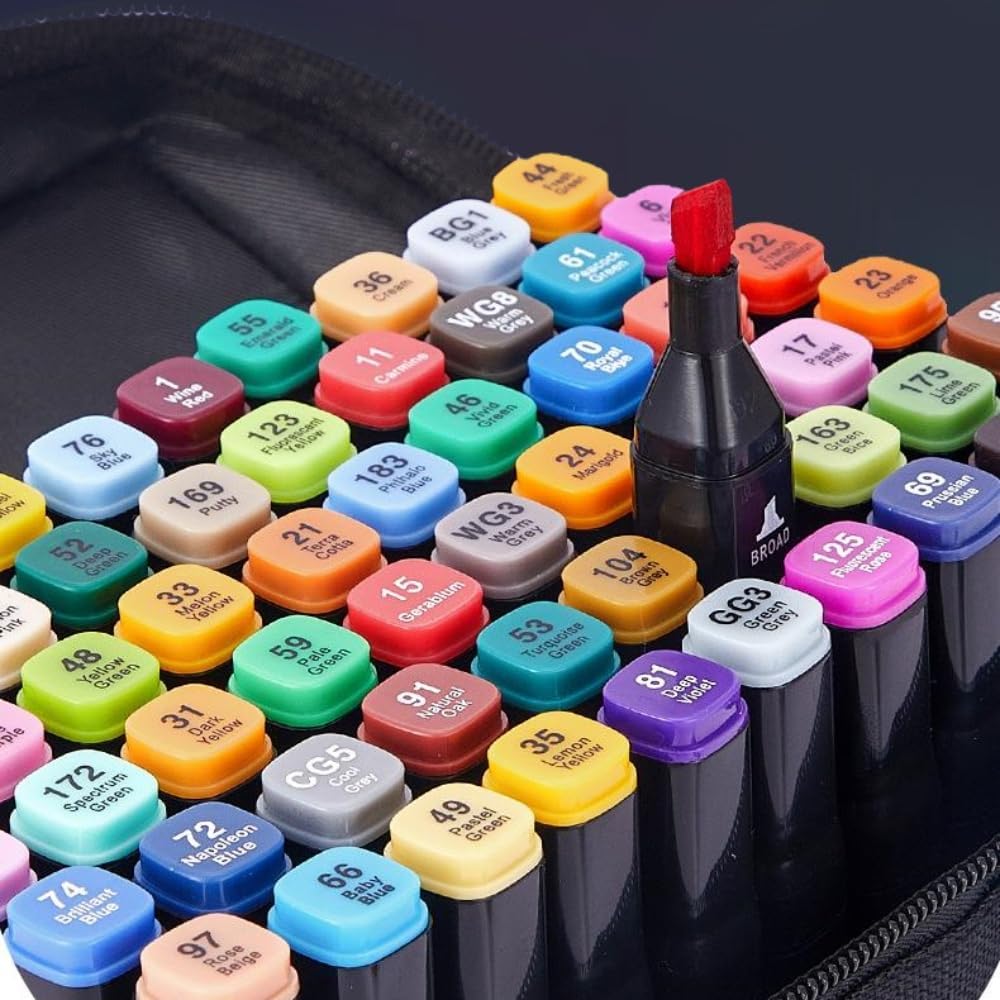 شنطة اقلام تحديد تاتش ماركر رقم عالية الجودة - 60 لون