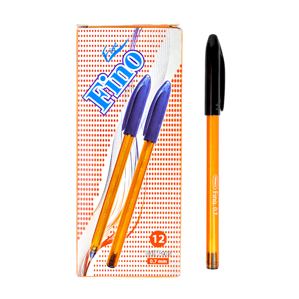 قلم جاف بريما فينو 0.7 مم - 12 قلم - اسود