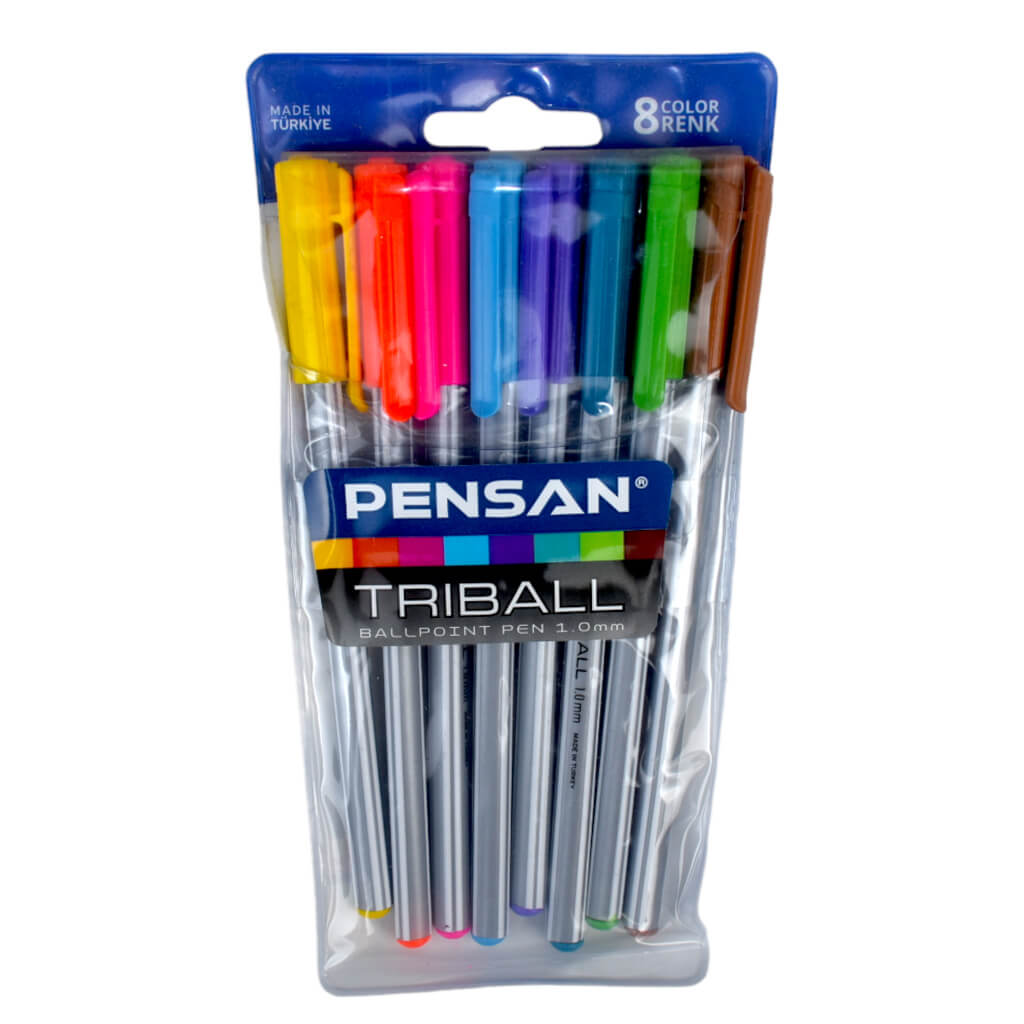 طقم أقلام جاف الوان بينسان تراى بول 1.0 مم - 6 قلم