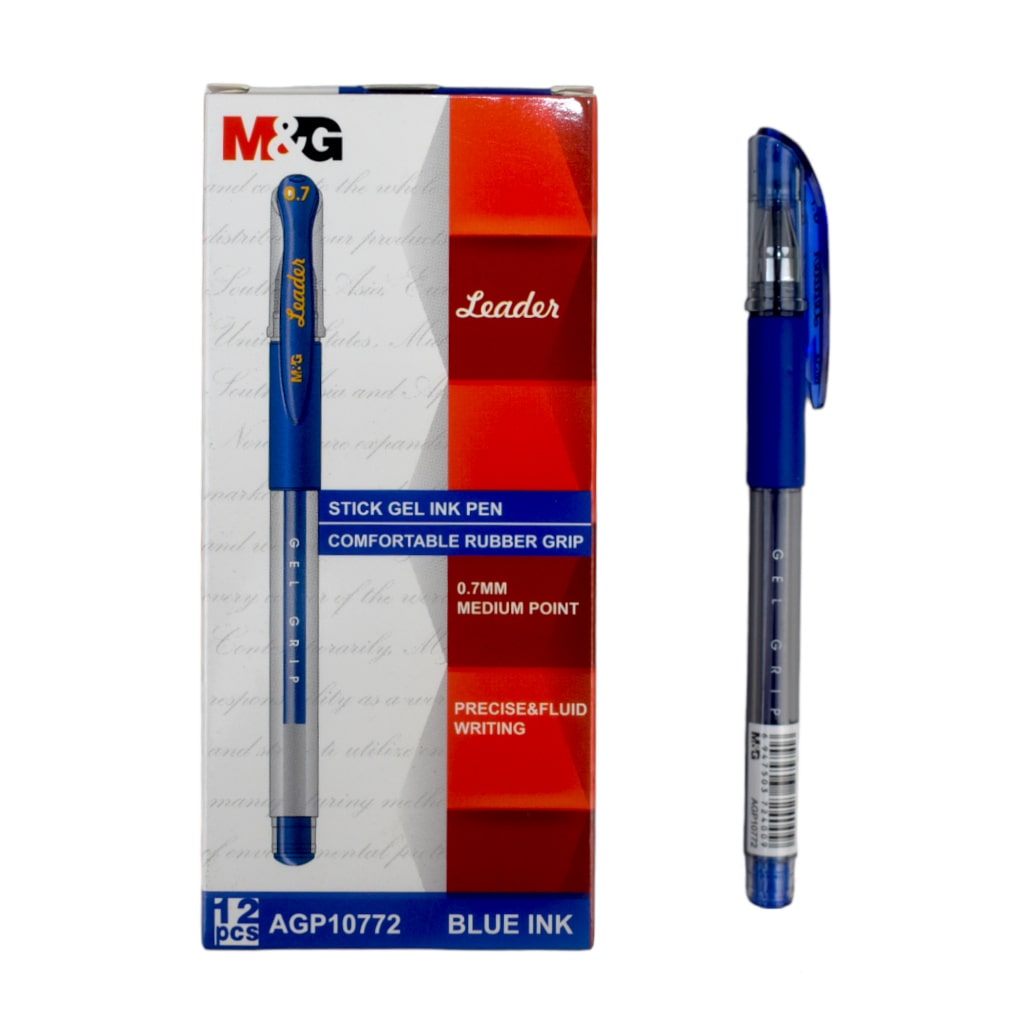 قلم جيل ام&جى ليدر 0.7 مم رقم.AGP10772 - ازرق