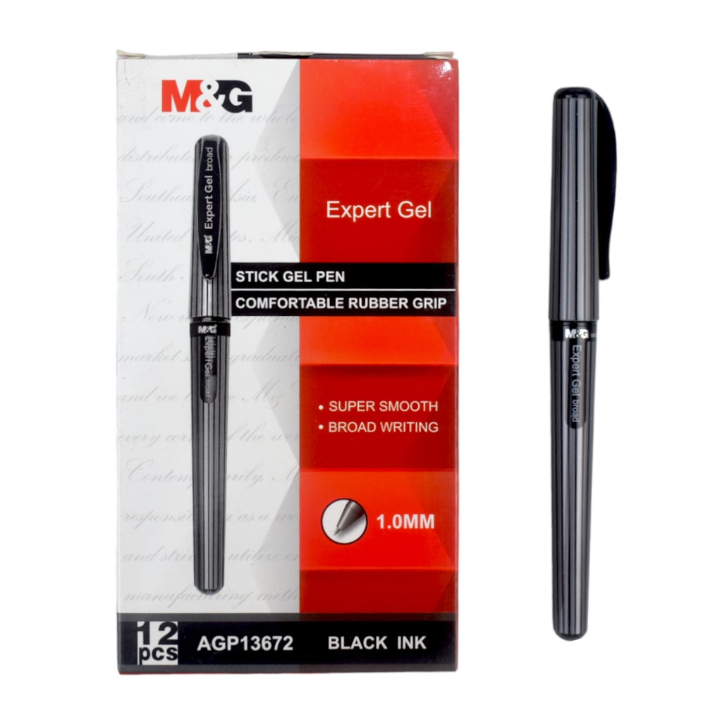 قلم جيل ام&جى اكسبرت جيل 1.0 مم رقم.AGP13672 - اسود