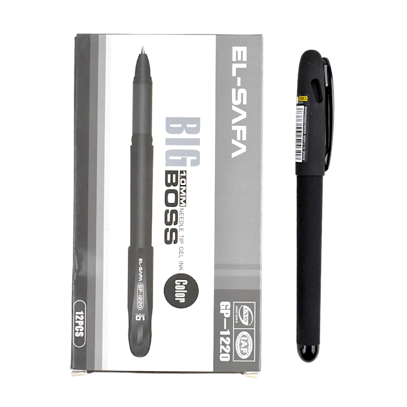 قلم جيل الصفا بيج بوس سن ابرة 1.0 مم - رقم GP-1220 - اسود