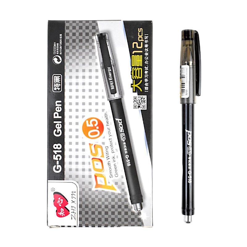 قلم جيل لوفين بوس سن رفيع 0.5 مم - رقم G-518 - اسود