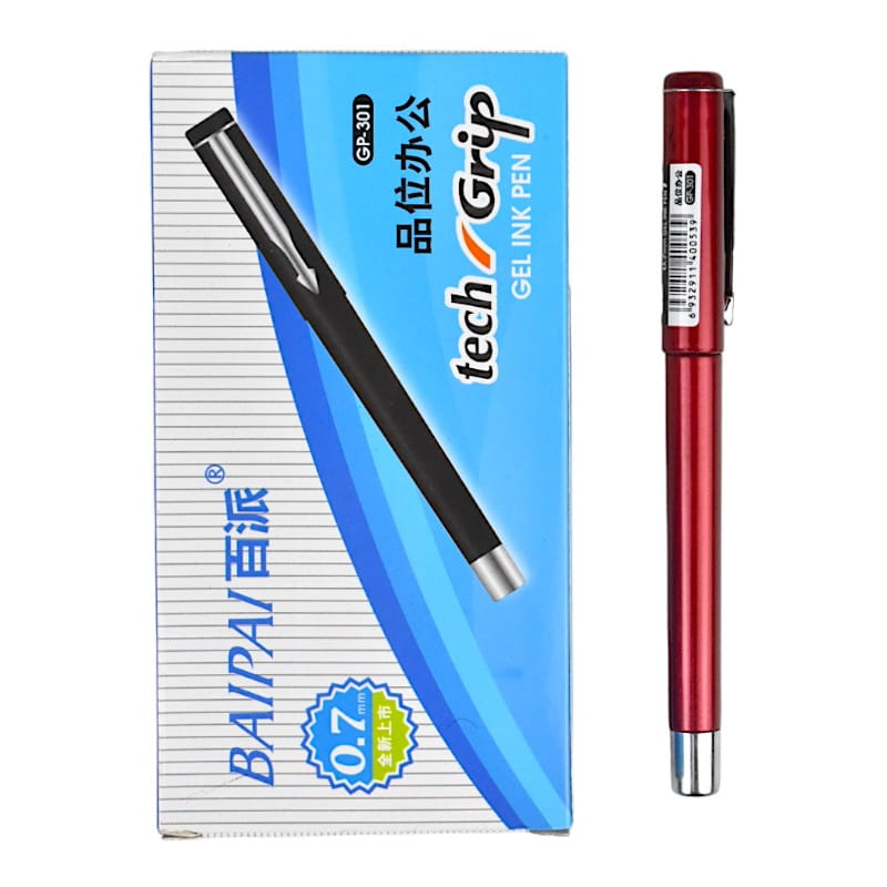 قلم جيل باى باى تيك جريب 0.7 مم رقم.GP-301 - احمر
