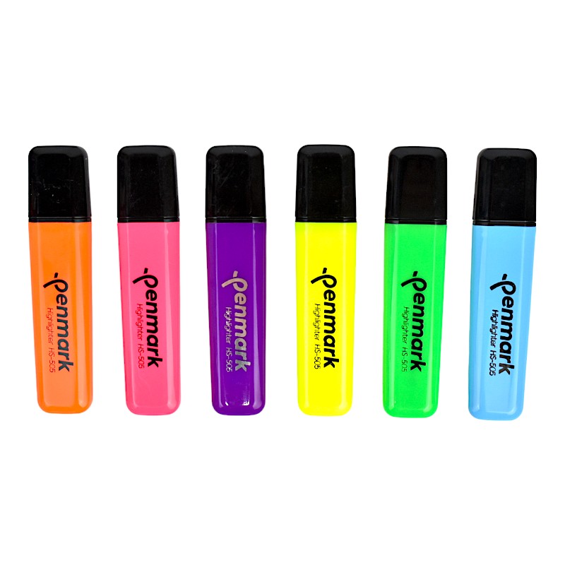 طقم قلم تظليل هايلايتر نيون بنمارك رقم.HS-505 عالى الجودة - اصفر