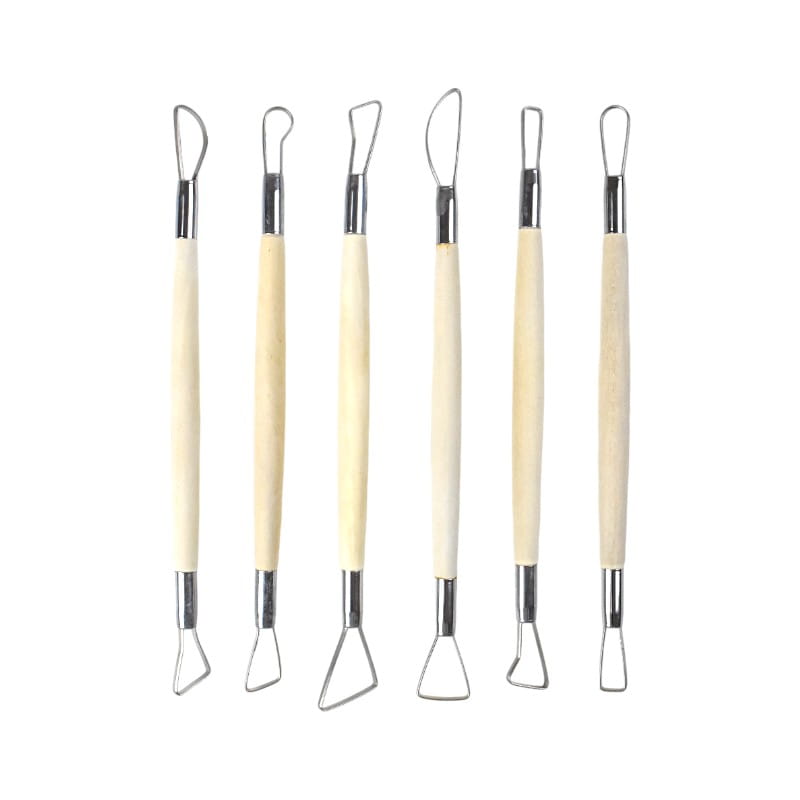 طقم نحت وحفر خشب باطراف معدنية مزدوج - 6 قطع