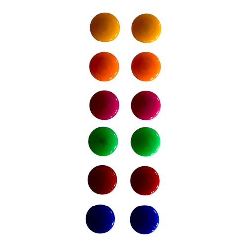 مغناطيس سبورة Amjiya ملون عالى الجودة رقم.3012 حجم متوسط - 12 قطعة