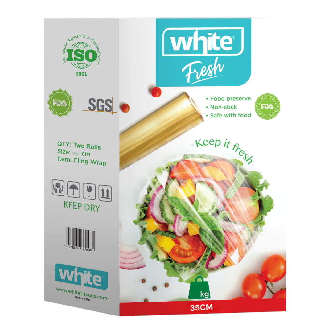 استرتش غذائى وايت - 35 سم - 2 بكرة