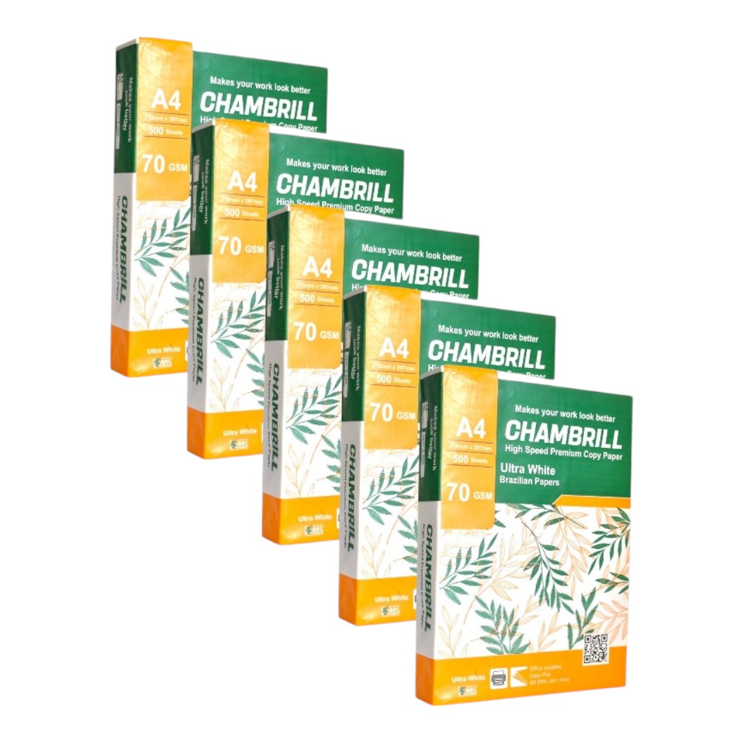 ورق طباعة Chambrill عالى الجودة 70 جرام مقاس A4 كرتونة