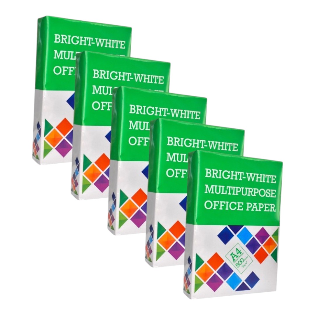ورق طباعة Bright-White عالى الجودة 70 جرام مقاس A4 كرتونة