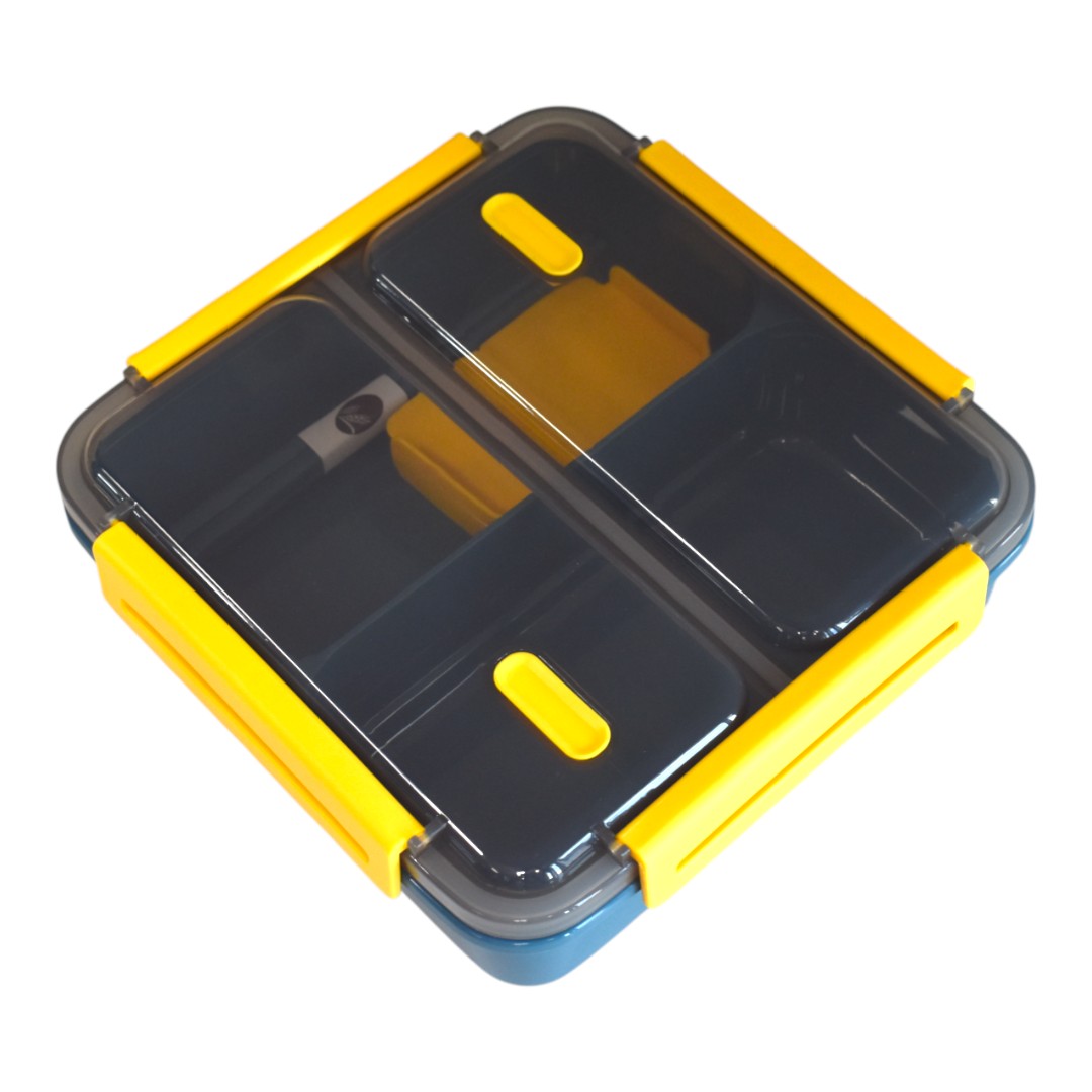 لانش بوكس بلاستيك عالى الجودة رقم.0117 - اصفر