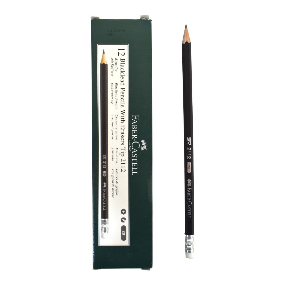 اقلام رصاص فابر كاستل باستيكة عالية الجودة رقم.2112 - 12 قلم - 2B