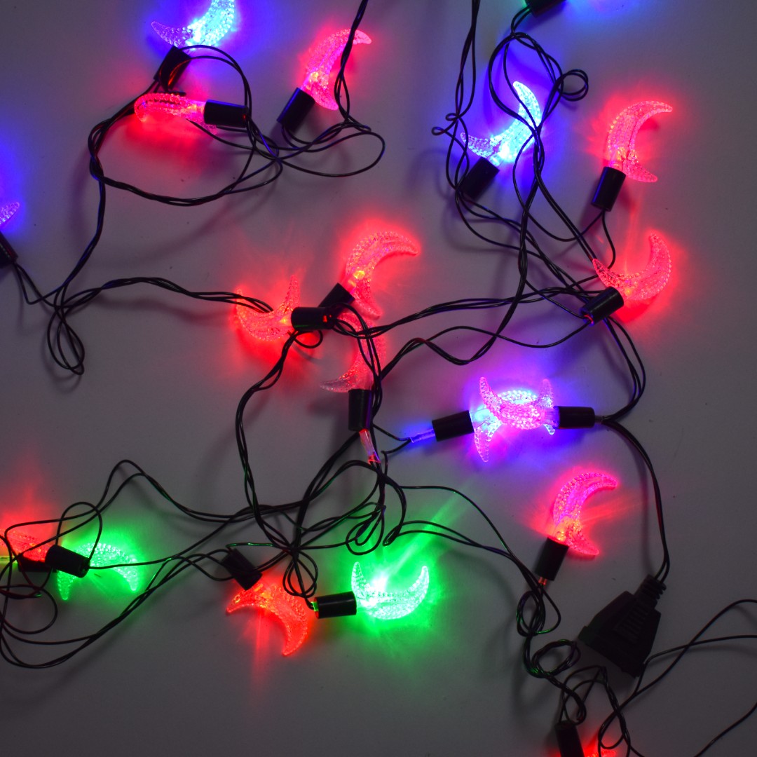 حبل سلك اسود على شكل هلال -إضاءة الوان - رقم.AH-9